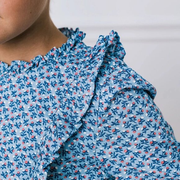 NWT Hope & Henry Ruffle Trim Dress Organic‎ Cotton Girls SIze 6-12 months - Picture 3 of 12